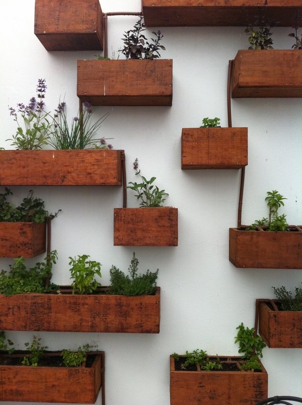 Wall-mounted-wooden-boxes-living-wall-planter-ideas-home-garden-ideas