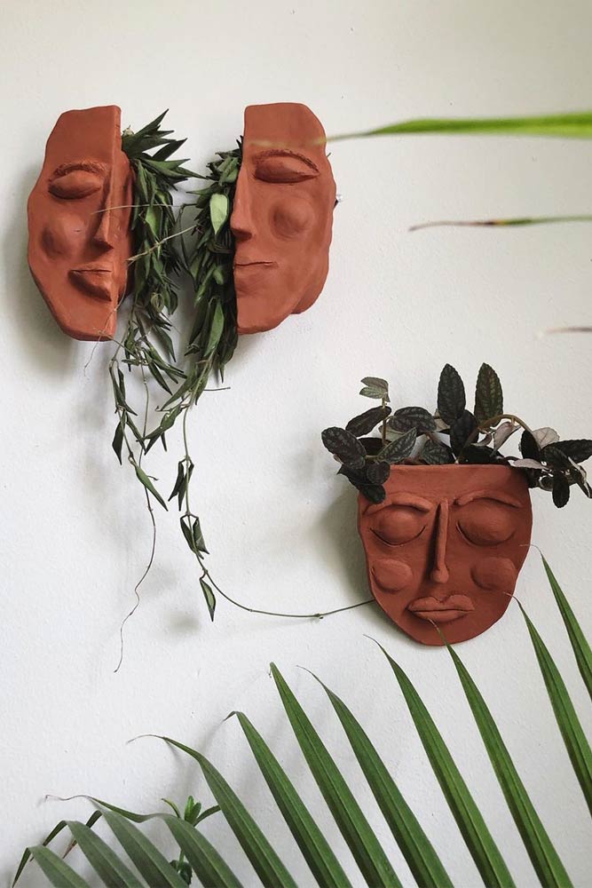 Wall-planter-pots-face-half-creative-art