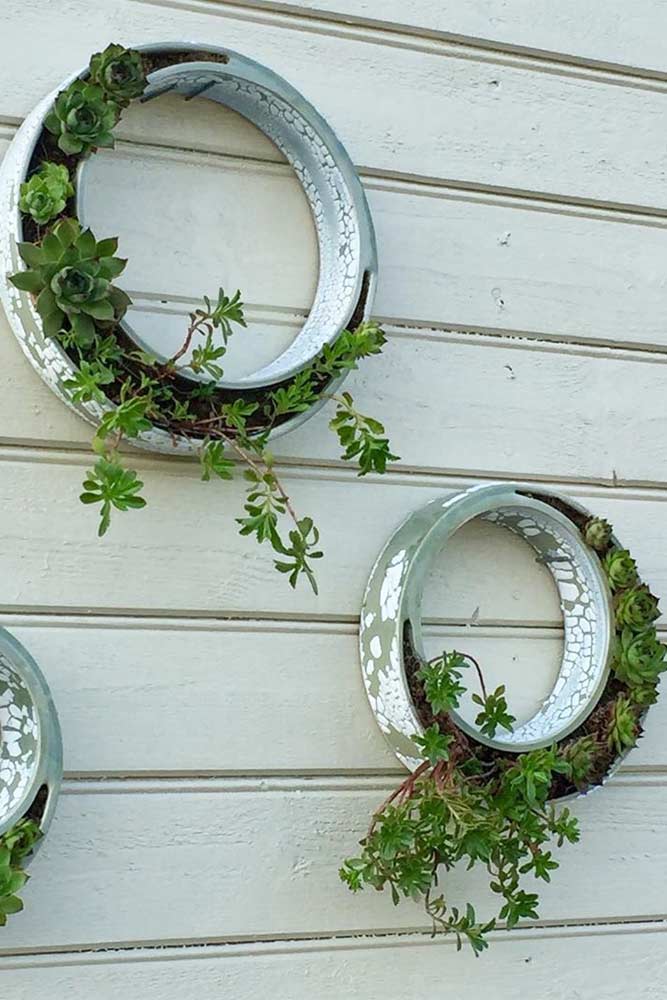 Wall-planter-pots-rings-mounted-ceramics-outdoor